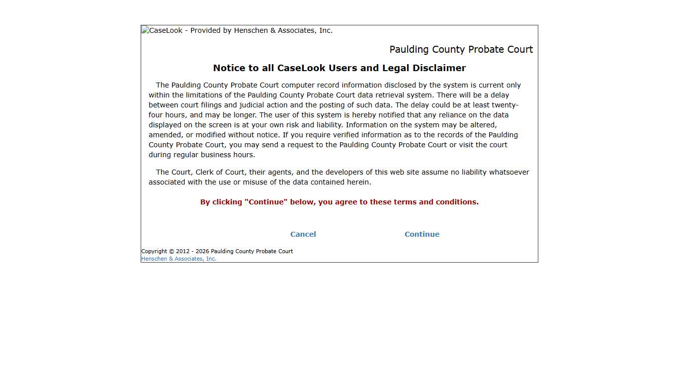 Paulding County Probate Court - Record Search
