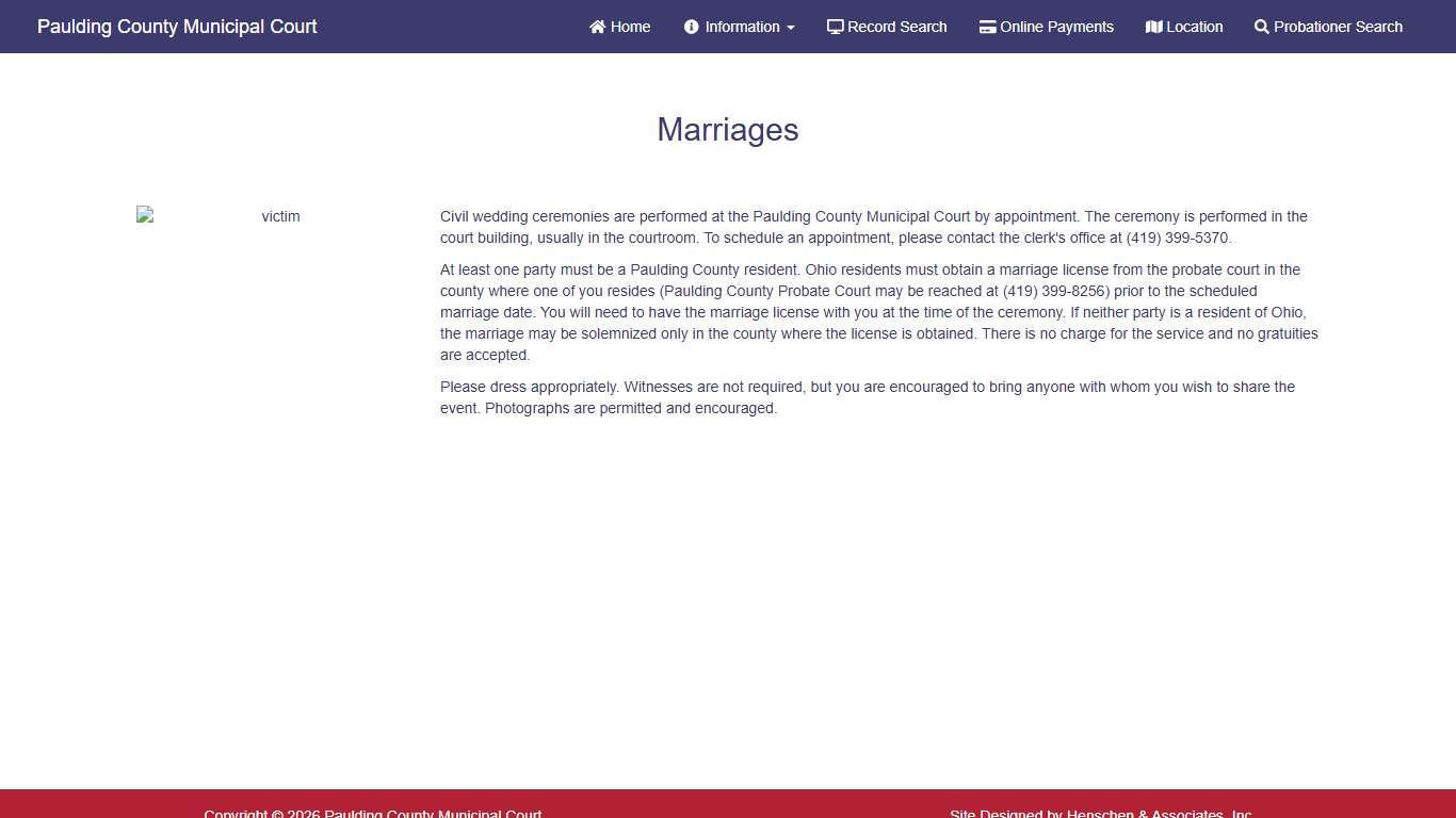 Paulding County Municipal Court - Marriages